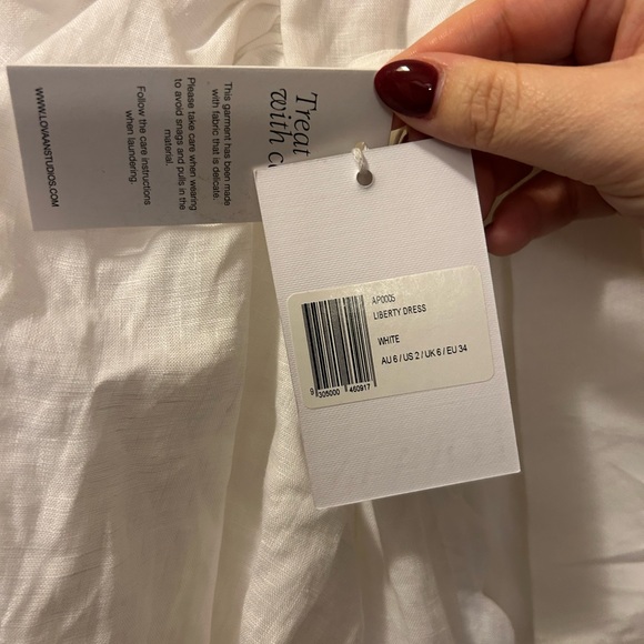 NWT Anthropologie Lovaan Liberty Linen Mini Dress - Picture 6 of 6